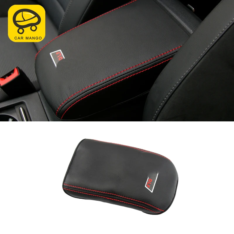 CarManGo For Volkswagen Golf 7 Golf 7.5 Car Care Armrest Box Protector Cover Leather Mat Pad Cushion Interior Accessories
