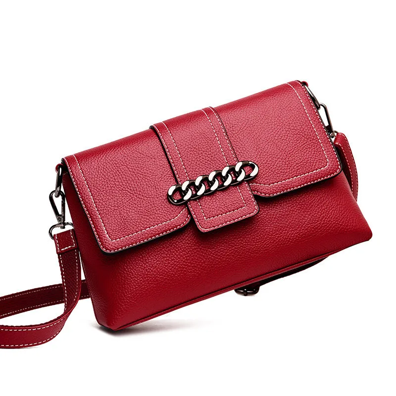 

Fashion Messenger Flap Women Shoulder Bag Chain Leather Female Luxury Handbag Women Bags Designer Clutch Envelope Crossbody Bag