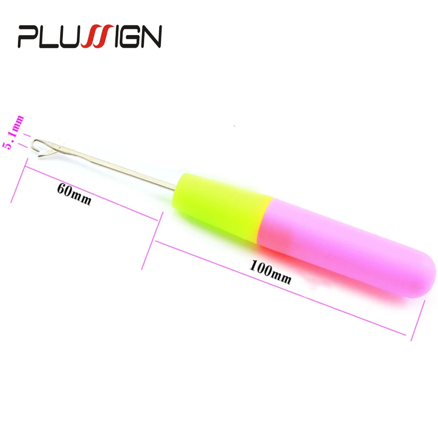 Plussign 1 Piece Plastic Handle Crochet Hook Hair Needle Wig Tools
