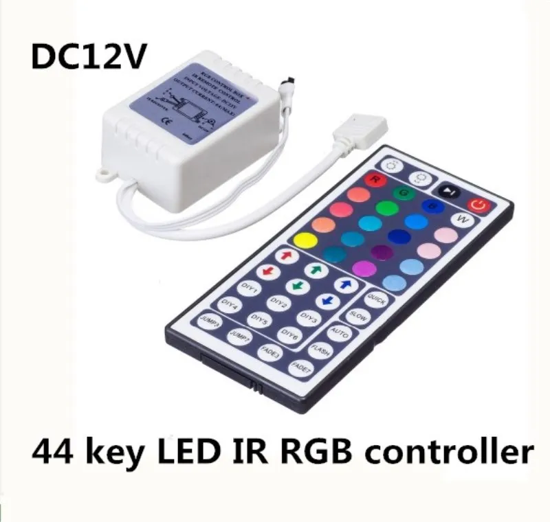 cheap 20PCS Led Controller DC12V 44 Key IR Remote RGB Controller 6A For RGB 5050 LED Light Strip