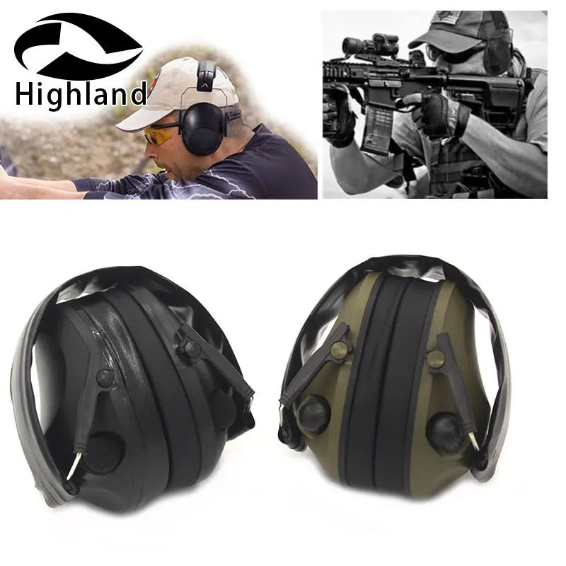 Тактическая охотничья слуховая Защитная гарнитура с защитой от шума, звуковое усиление Электронные Наушники для стрельбы