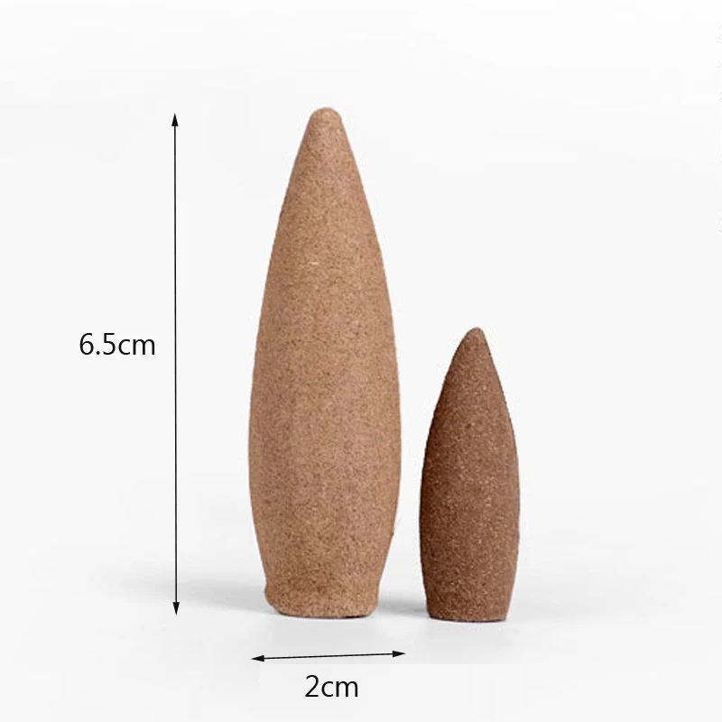 

Flow Cloud Tower Incense 30 Minutes Oversized Bullet Ornamental Backflow Sandalwood Wormwood Cone Incenses in Box 18/50/100pcs