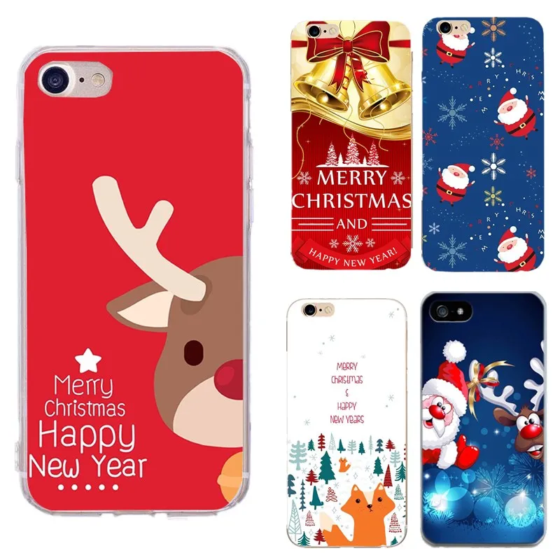 

For iphone x xs max xr 5s SE 5 6 6s 7 8 plus Case Cover Merry Christmas Gift Elk Phone Case For iphone 10 7 8 XS MAX Accessories
