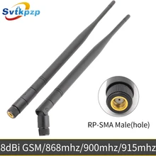 8dBi RP-SMA Conector Macho 900Mhz 915Mhz 868Mhz Antena de Alto Ganho 50ohms 24cm Longo Chicote GSM antenas Antena Universal