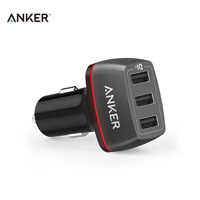 Anker PowerDrive+3 PowerIQ USB Car Charger 2A 36W Lighter USB Smart