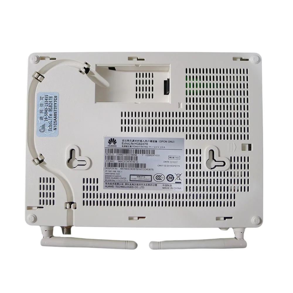 Хуа Вэй GPON ONT ecalife HG8247H модем FTTH с 2 голосовыми 4GE wifi CATV порт английская версия