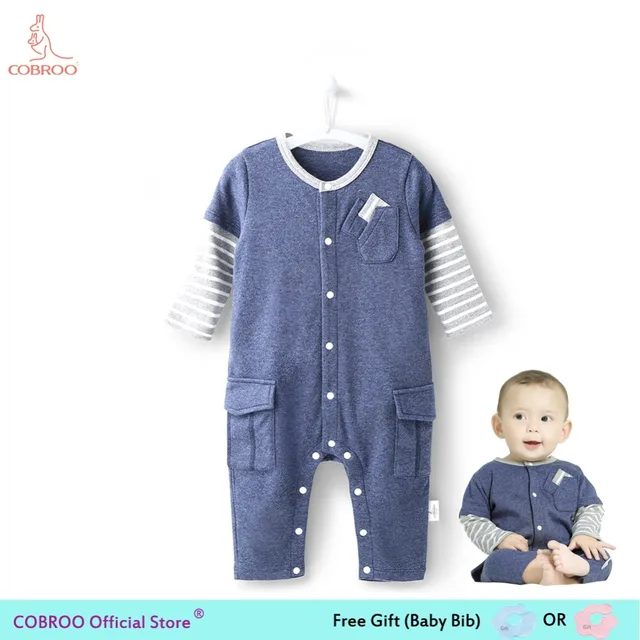 Newborn Baby Boy Clothes Summer Rompers 0 24 Months Stripe Boys
