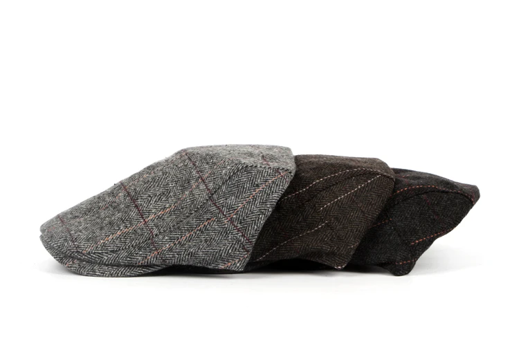 UK мужская плоская кепка берет в елочку Newsboy Bakerboy Hat Gatsby Peaky Blinders