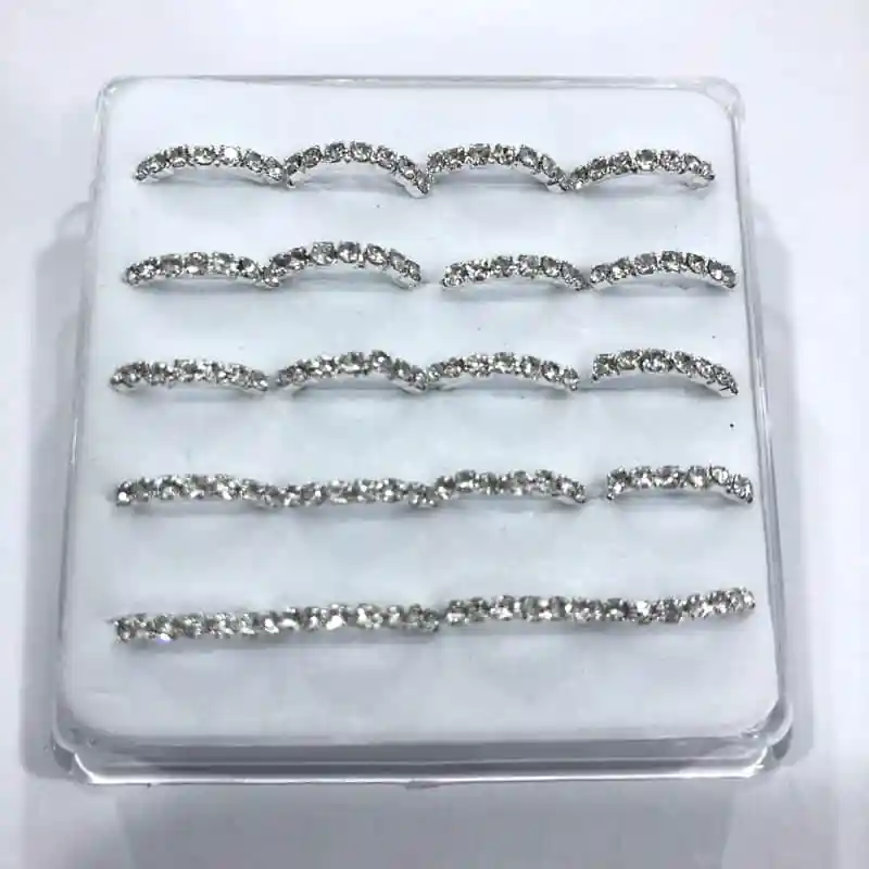 20PC Silver Color 11mm Nose Piercing body Jewelry Cz Gold Color Nose Hoop Nostril Ring Helix ring Earring women 2020 New Fashion