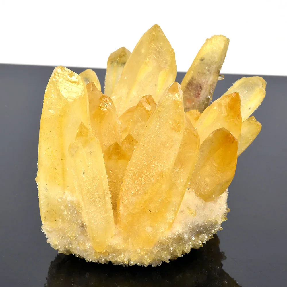 

Rare Natural Yellow Cluster Crystal Stone Clear Quartz Crystal Natural Specter Reiki Quartz Chakra Stones Specimen Healing A1