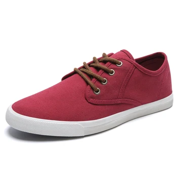 

Solid Mens Canvas Shoes Spring and Autumn Low Top Mens Casual Shoes Korean Fashion Men's Casual Shoes Sneakers