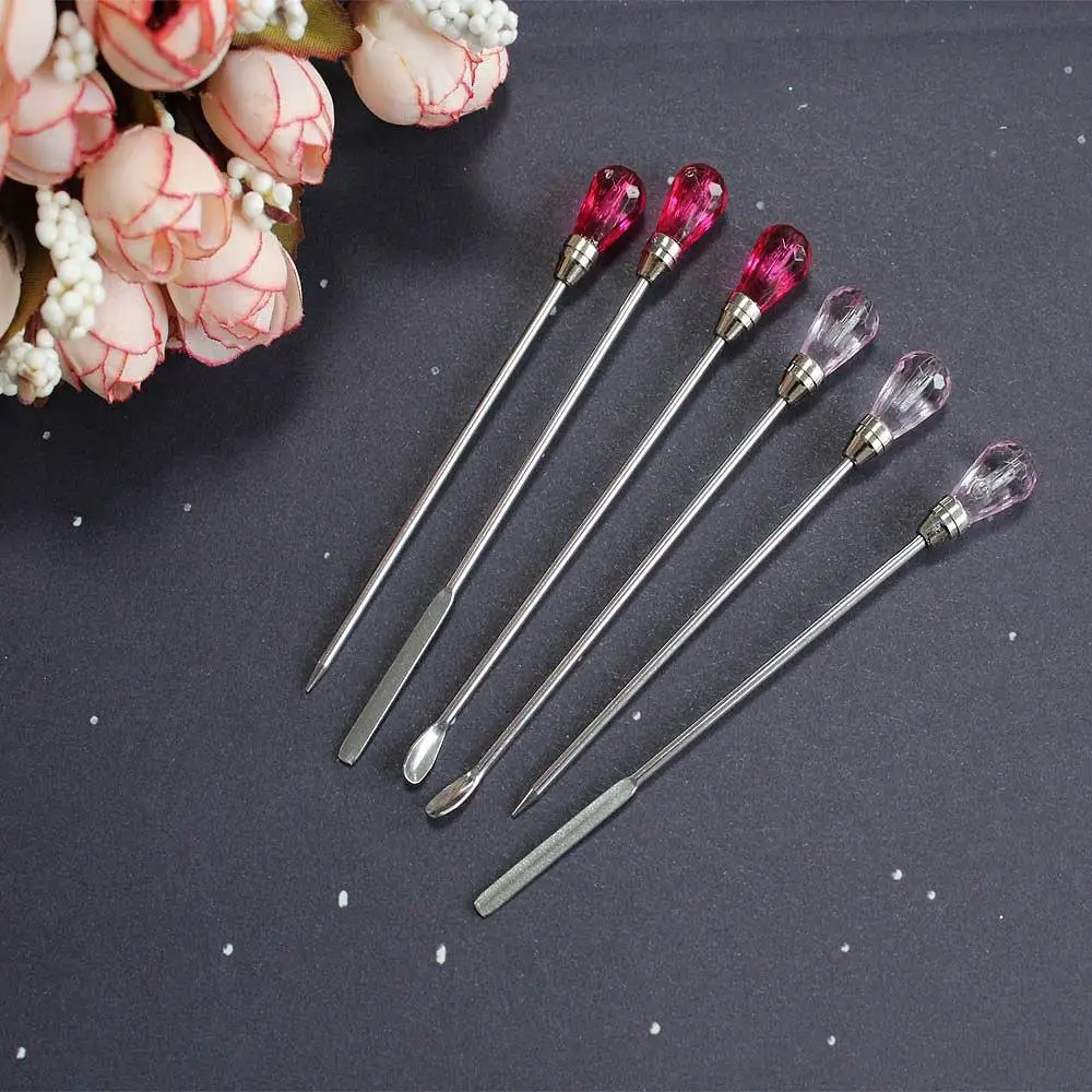 

Nail Art Stirring Rod Tools Stainless Steel Powder Acrylic Liquid Uv Gel Spoon Spatula Pin Dotting Pen Nail Manicure