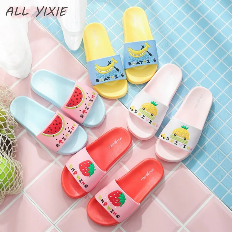 

ALL YIXIE2019 Summer New Fruit Women's Shoes Sandals and Slippers Fashion Wild Casual Cute Non-slip Parent-child Beach Slippers