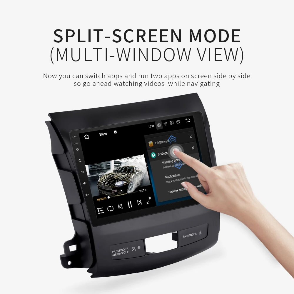 Cheap 9" IPS Android 9.0 Car GPS Radio Player for Mitsubishi Outlander Multimedia 2007-2011 with Octa Core 4GB+32GB Auto Stereo 2