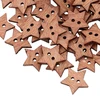 100Pcs 2 Holes DIY Star Shape Wooden Button Scrapbook Craft Sewing Buttons Five-pointed Star Shaped Duttons For Clothing Botones 4