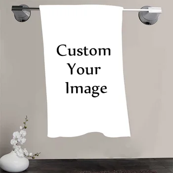 

Custom Towel Printed Cotton Face/Bath Towels Microfiber Fabric For Kids Men Women Shower Towels