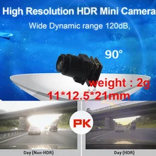 120dB wide dynamic HDR 1000 linhas de TV mini câmera 60 fps câmera zangão 90 graus CCTV camera w/MIC. 1/3 sensor 1000 tvl câmera 2g