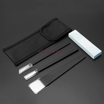 

4Pcs Set Professional Pedicure Knifes Calluses Cuticle Shovel Oblique Knife Ditch Cleaning Nail Polishing Tools Oxford Bag