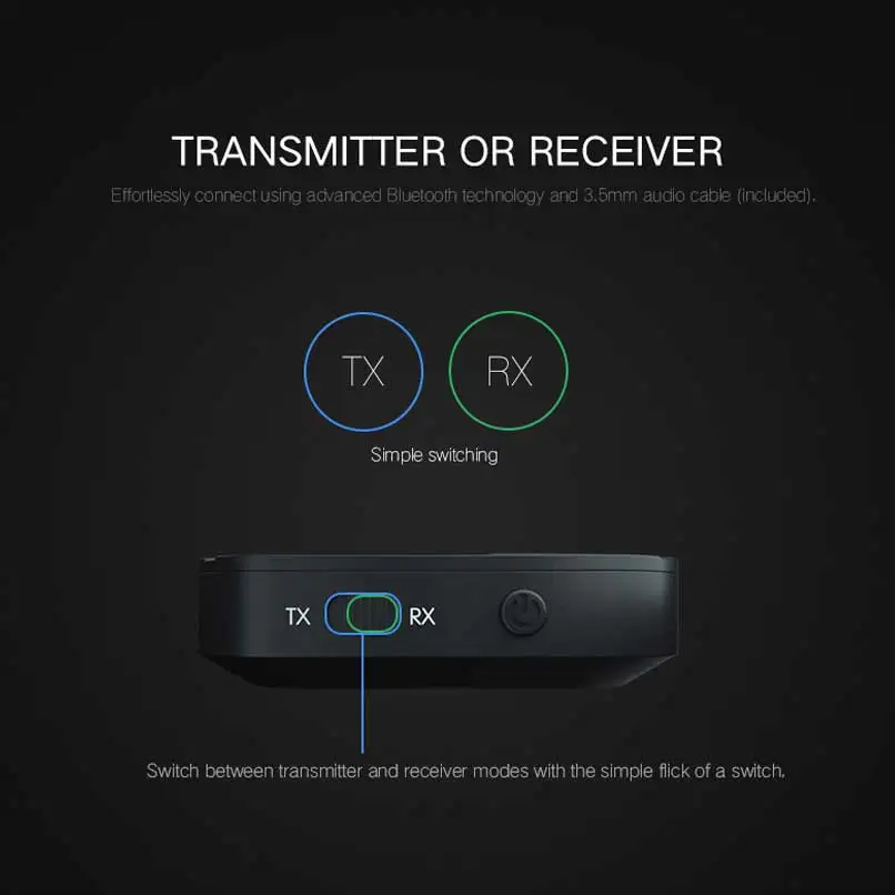 Rovtop 2 в 1 беспроводной Bluetooth 4 аудио приемник передатчик для ТВ 3 5 мм AUX адаптер