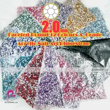 2,0 мм круглый гранёный дизайн ногтей Стразы 12 цветов 12 упаковок 240000 шт A_Grade 3D акриловые Стразы для ногтей