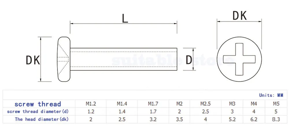 100pcs m4 10 nickel plating the round head screw the round head what size hardware for skateboard