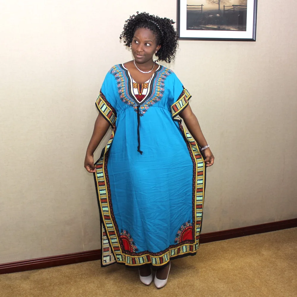 Dashikiage женское платье кафтан Дашики хиппи бохо Макси платье бюст: 68 см