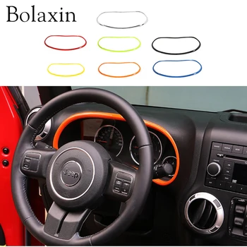 

Bolaxin 7 Colors Car Interior Accessories Dashboard Frame Trim ABS Dashboard Decoration Ring Trim for Jeep Wrangler 2011-2016