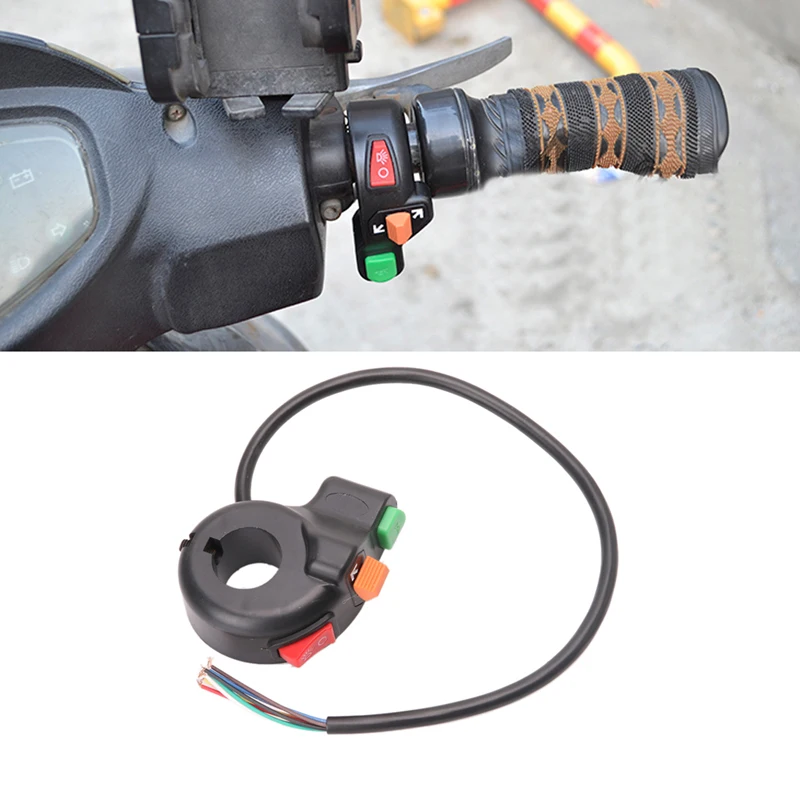 

3 in 1 Motorcycle ATV 7/8" Handlebar Switch Horn Turn Signal On Off Button