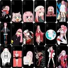 Мягкий термополиуретановый чехол Dois querida na FRANXX аниме Zero Two DIY Pintado Bonito Acessorios для телефона для iphone X 8 7 6 5 4 Plus