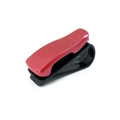 Carsun держатель для автомобильных очков Солнцезащитные очки Зажим для очков Авто Крепеж Авто аксессуары ABS автомобиль универсальный карта билета - Название цвета: Red