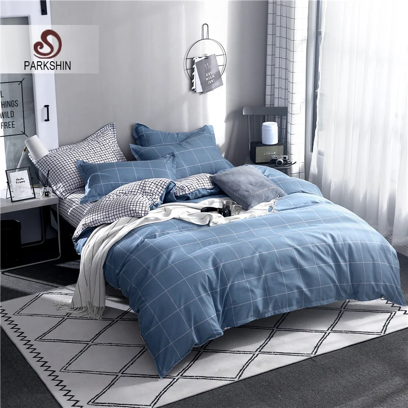 Parkshin Blue Bedding Set Euro Decor Comfort Pastel Underwear Bed