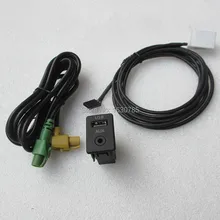 Aux usb вход Адаптер переключатель с чейнджером кабель для vw volkswagen Passat B6 B7 CC Touran Golf MK6 5 Jetta RCD510 RCD310