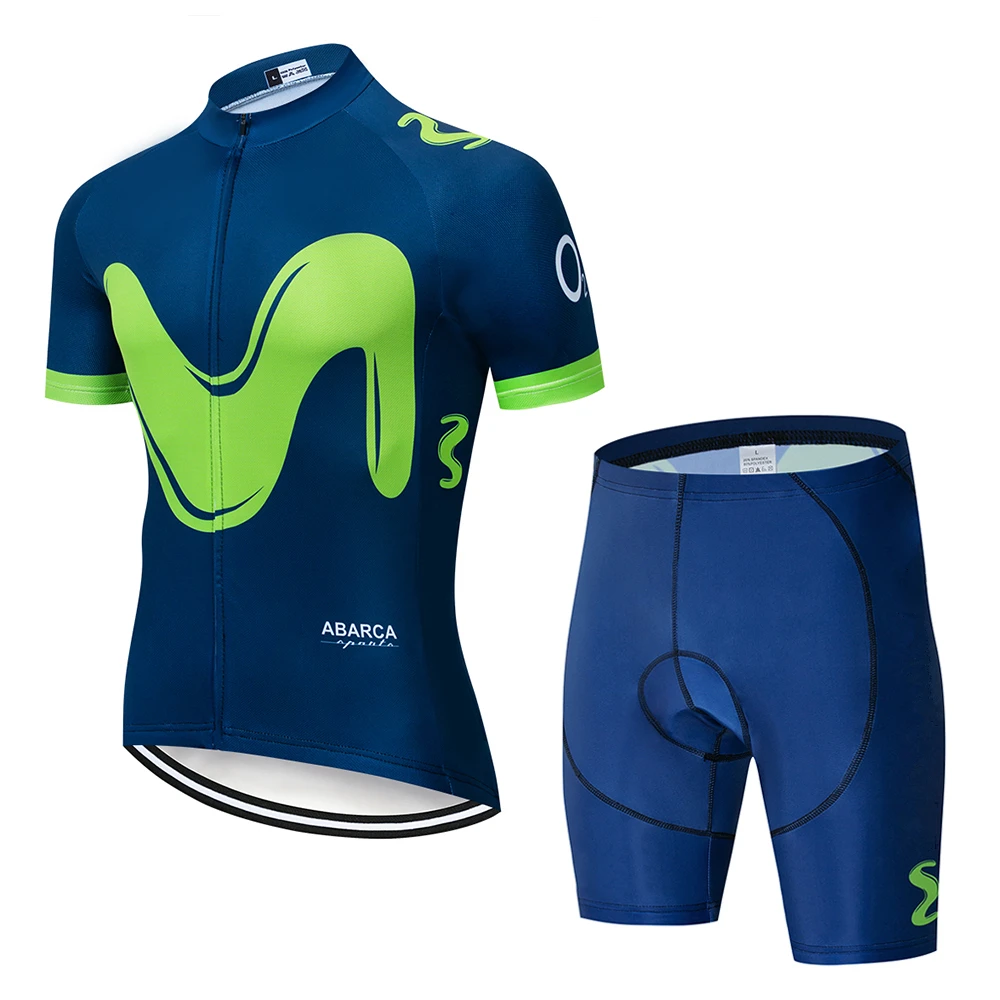 Movistar compridas Camisa de ciclismo jardineiras ciclismo terno bicicleta MTB bicicleta униформа из Джерси dos homens roupas - Цвет: Cycling set