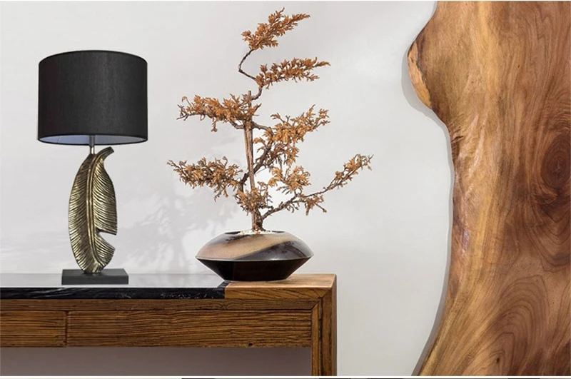 Candeeiros de Mesa Decoração da Lâmpada Leitura para Estudo Moderno Folhas Ouro Arte Cabeceira Restaurante Bar Decoração Nordic Iluminação Mesa Ta094 Led 8 Luzes e Iluminação