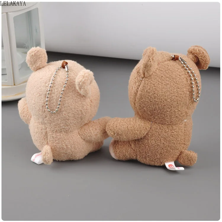 10 см мини плюшевые Мультяшные животные мягкая набивная креативная сумка Рождественские Подвески подарок детям милые животные медведь плюшевые брелки кукла