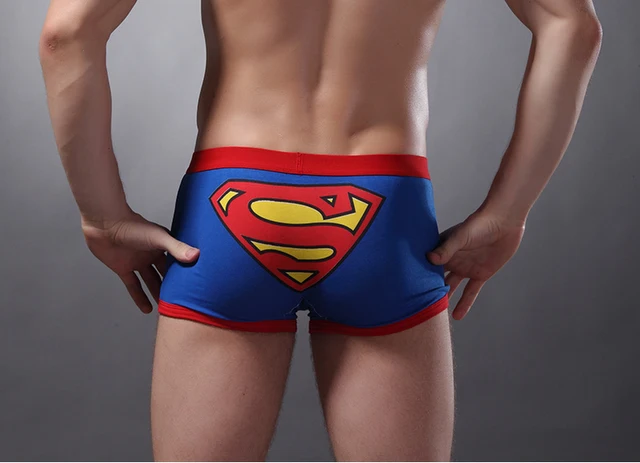 Free Shipping Superman Men's Boxer Shorts male Underwear Boy Retro Hipster Vintage Cool
