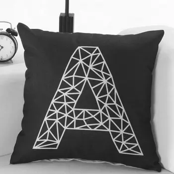 

New Cushion cartoon animal black and white parrot owl deer pattern pillowcase linen cotton cushions pillows