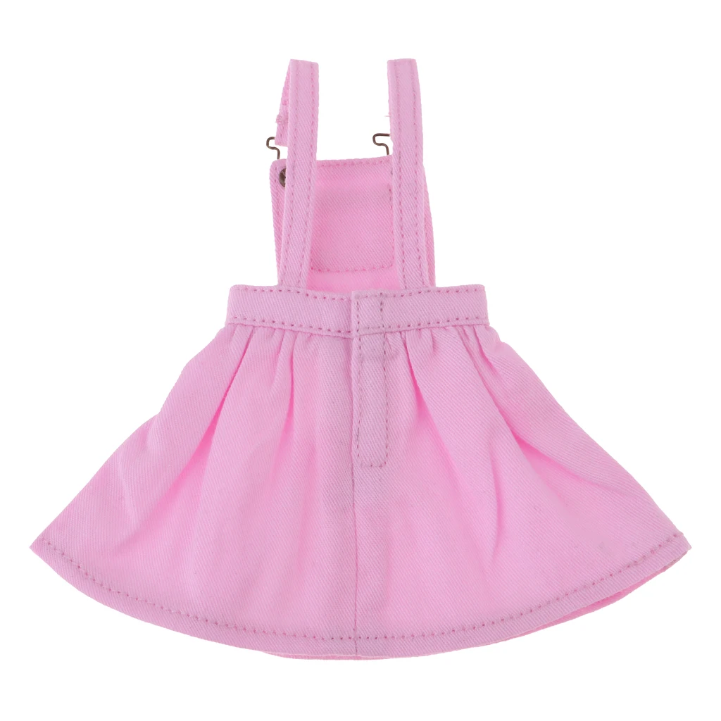 MagiDeal Fashion Pink Suspender Bubble Skirt Clothes for 1/6 Blythe Dolls Accessories