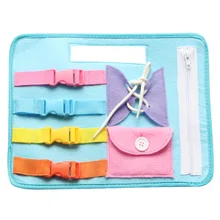 Baby Early Education Toys Learning Wearing Clothes Zipping Buckle Baby Learning Board YJS Dropship