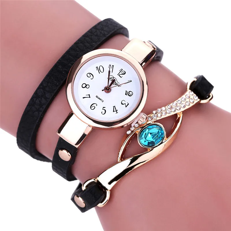 Новые модные женские часы с драгоценным камнем для глаз роскошные часы женские золотые часы с браслетом Женские кварцевые наручные часы Reloj Mujer saat