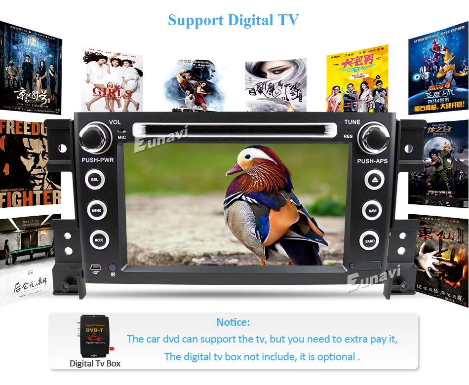Cheap Eunavi 2 Din 7 inch tda7851 Android 8.1 Car Dvd Player For Suzuki Grand Vitara Radio Stereo GPS in dash car pc 1024*600 HD wifi 21