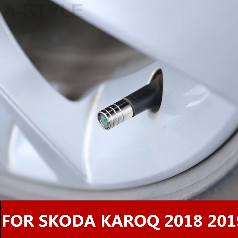 Чехол сердцевина клапана шины для SKODA KAROQ 2018 2019 крышка из нержавеющей стали