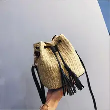 2018 New Tassel Shoulder Bags Girls PU Leather Straw Style Woman Crossbody Bag Solid Fashion Drawstring Female Bag Messenger bag 2018 New Tassel Shoulder Bags Girls PU Leather Straw Style Woman Crossbody Bag Solid Fashion Drawstring Female Bag Messenger bag