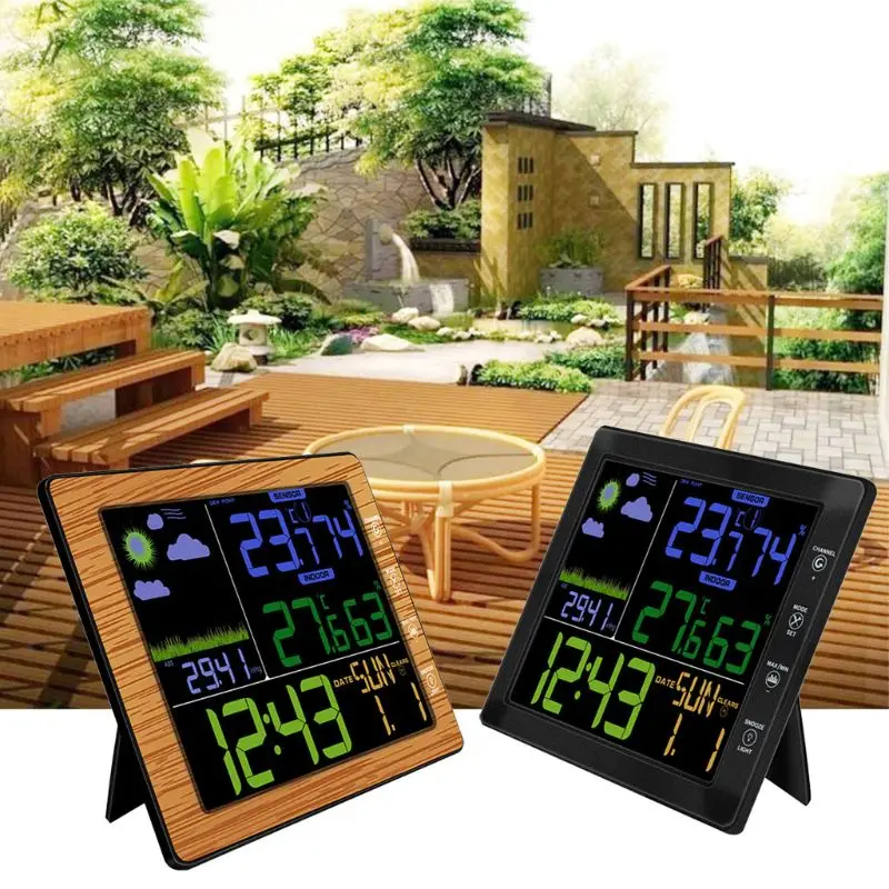 

Colorful Screen LCD Wireless Forecast Weather Station Clock Humidity Thermometer