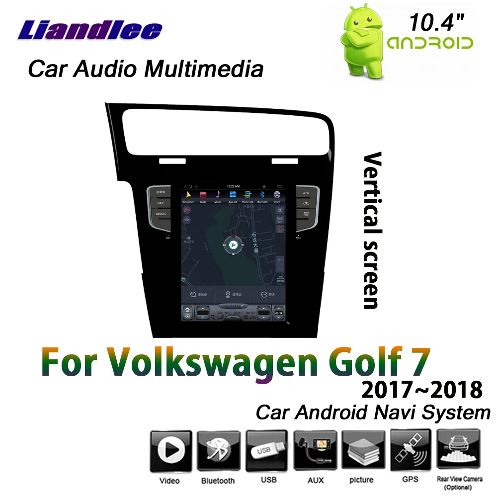 Liandlee автомобиля Android Системы для Volkswagen Golf 7 MK7~ вертикальный Экран Зеркало Ссылка gps Navi навигации мультимедиа