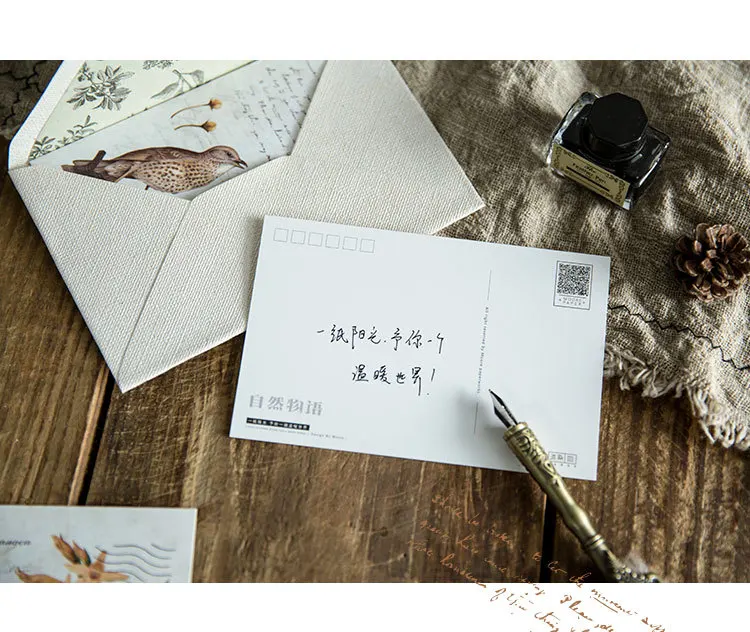 30 листов/набор природа растение бумага открытка, поздравительная открытка День рождения Бизнес Подарочный набор карт сообщение карты