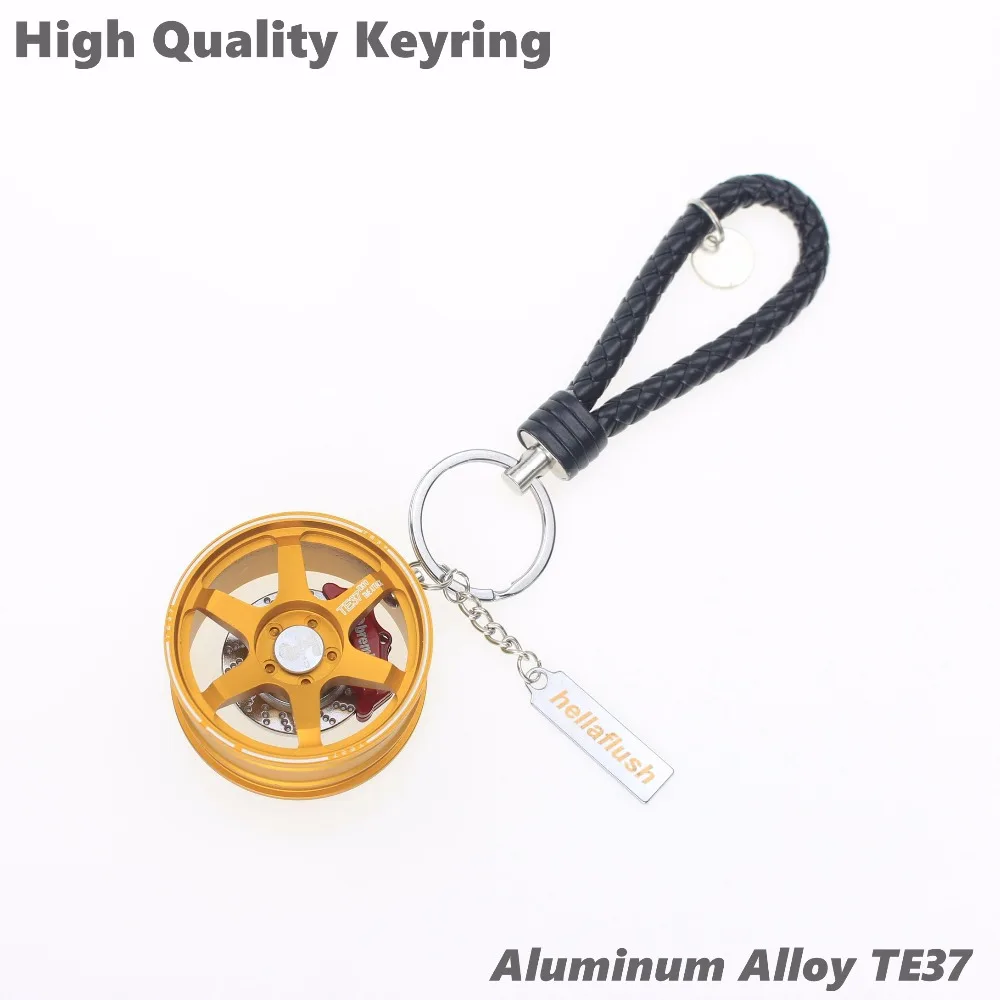 

Car Gadgets Aluminum Wheel Keychain For Auto Keyrings With Brake Disc Key Chains For Keys Trinket For Toyota Suzuki Key Rings