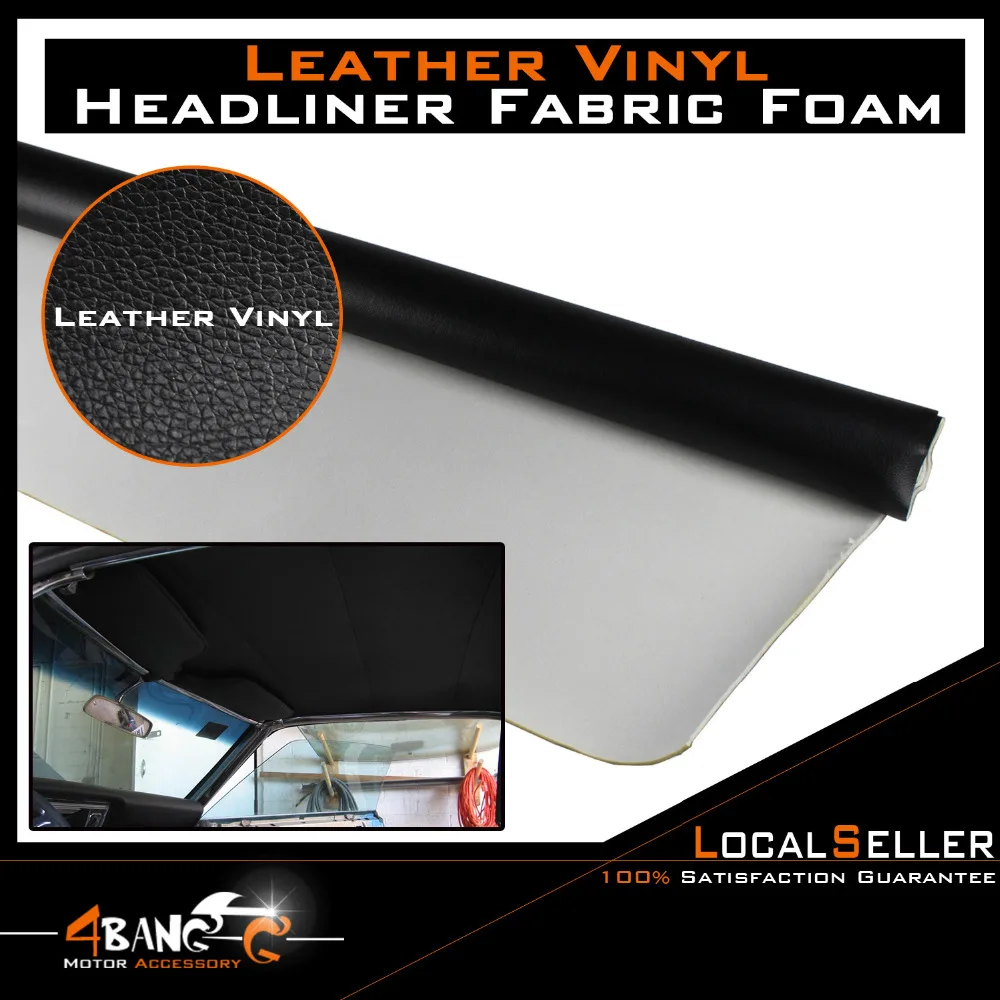

51"x55" 130cm x 140cm Auto Upholstery Headliner Fabrics Faux faux leather fabric Micro Foam