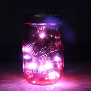 

'The Best' 10LEDs Solar Fairy String Light Box Jar Lid Garden Deck Party Decor Night Lights 889