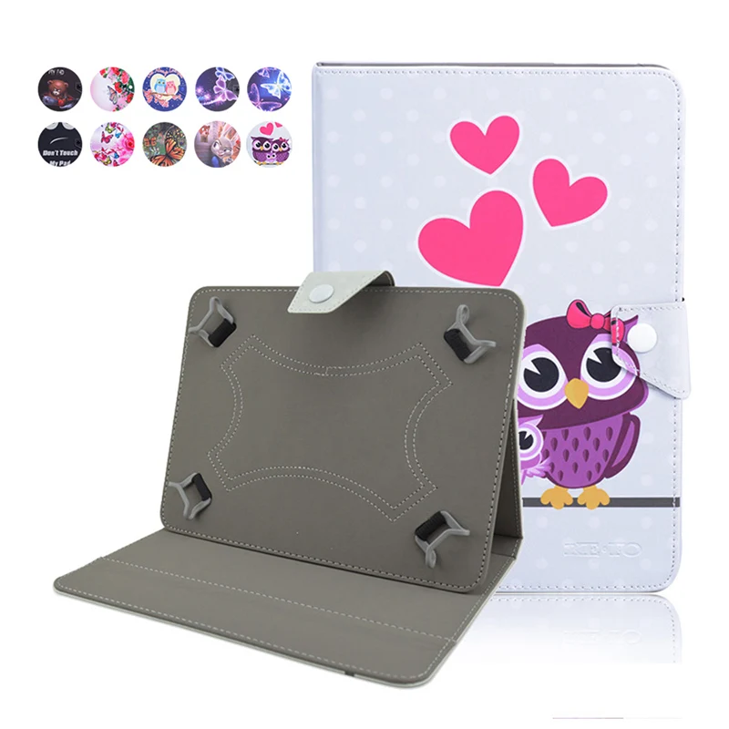 

For Alcatel One Touch T10/Pixi 7 3G PU leather Flip Tablet Case cover for Oysters T72X 3G funda tablet 7 universal cases+3gifts